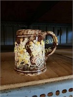 Vintage 5 inch ornate porcelain beer stein