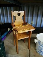 Vintage solid Pine doll high chair