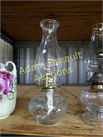 12 inch clear glass oil lamp