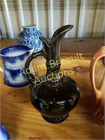 Vintage 11 inch black porcelain pitcher