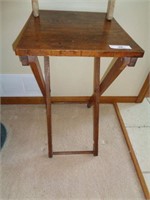 Oak Folding Table & Wash Stand