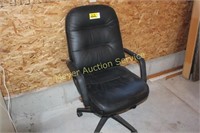 Office Chair - Black Leather Look
