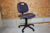 Purple Adjustable Office Chair with out Arms