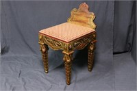 Italian Carved Gilded Stool