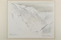 Frederic James Feather River Canyon Drawing