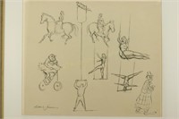 Frederic James Circus Drawings Sketches
