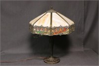 1920s Slag Glass Table Lamp