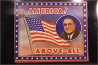 Small Franklin Roosevelt “America! Above All”