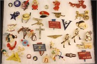 Large Lot of Brooches & Pins