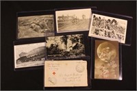 Lot of (8) WWI postcards and (1) letter