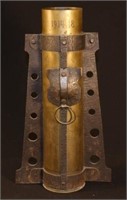 Super WWI trench art decorated artillery shell