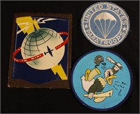Lot of 3 Patches Donald Duck, Para & AAF System