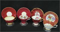 4 Cups and saucers - Paragon, Royal Albert,