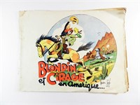 Blondin et Cirage en Amérique. Eo de 1942. Rare !