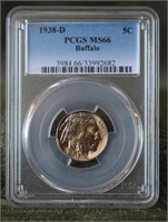 1938 D PCGS MS66 Buffalo Nickel