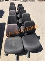 6pc Black rolling office chairs