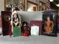 Lot of 3 Native American Collector's Dolls