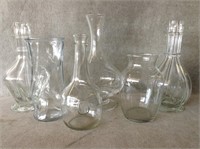 6 pcs. Vintage Wine Decanters & Vases