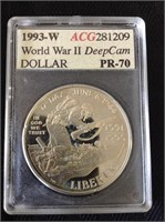 1993 W WWII Dollar DCAM