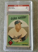 PSA Graded 1959 Topps Duke Snider Baseball Card