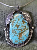 Artisan Crafted Sterling Silver Turquoise Necklace
