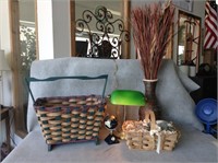 5 pcs. Home Decor - Baskets, Inlay Stone Globe +++