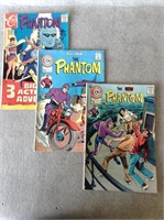 3 pcs. 1970's Charlton Comics The Phantom Comics