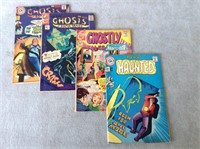 4 pcs. 1970's Charlton Comics Ghostly Tales Comics