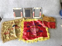 WWII-era Silk Pillow Cases & Picture Frames