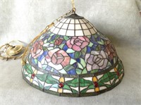 Vintage Stained Glass Hanging Light Shade