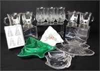 Etched Christmas Glasses, Mugs & Trays