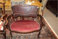 Antique Settee w/ carving