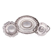A trio of Art Nouveau silver items
