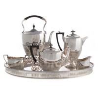 Sheffield silver-plated 4-pc coffee/tea service