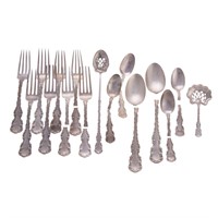 Whiting "Louis XV" sterling 16-pc flatware