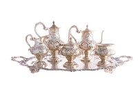 Early Baltimore sterling 5-pc coffee/tea service