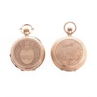 A Pair of Hunter Case Pocket Watches