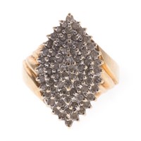 A Lady's Diamond Navette Ring in Gold
