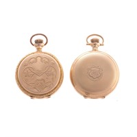 A Pair of Lovely Elgin Pocket Watches in 14K Gold