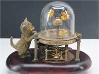 Unique "Kitten Watching Fishbowl" Novely Clock