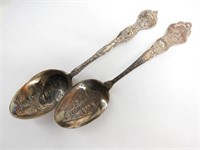 (2) Large California Eureka Sterling Silver Spoons