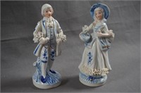 Vintage French Colonial Man & Woman Figurines