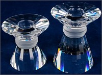 2 Swarovski Crystal Candleholders Neo Classic