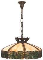 23 in. Handel Maple Leaf Overlay Hanging Lamp
