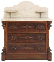 Victorian Marble Top Bachelors Chest