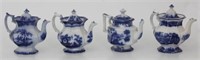 15 Individual Flow Blue Tea Set Pieces