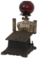 Cast Iron Counter Top Cigar Cutter & Lamp