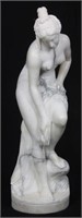 Marble Sculpture of a Bathing Woman