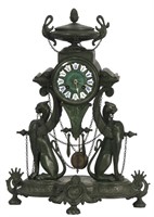 Japy Freres Mantle Clock W/ Sphinx