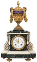 French Marble & Bronze Annular Calendar Clock
